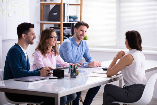 istock Businesswoman At Job Interview 1144373679