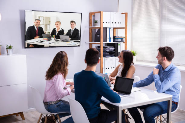 istock Business People Attending Videoconference Meeting 1144373728
