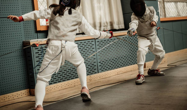 Fencing Motion Fencing Motion fencing sport stock pictures, royalty-free photos & images