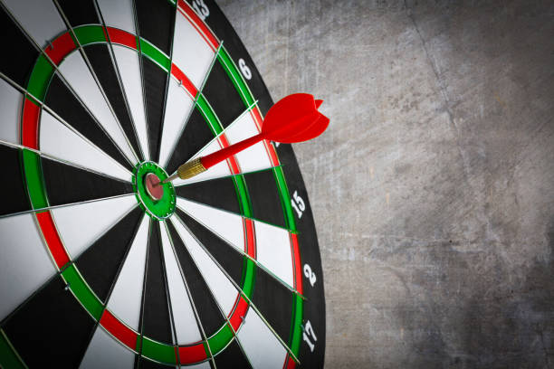 istock Success hitting target, aim goal achievement concept 1144373947