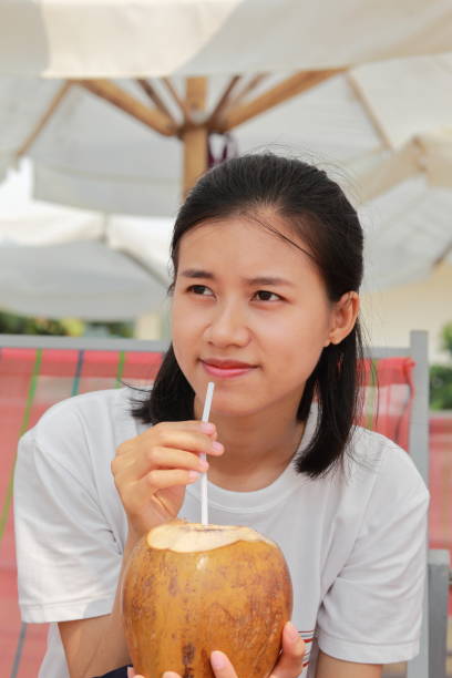 young woman at the beach in Vietnam