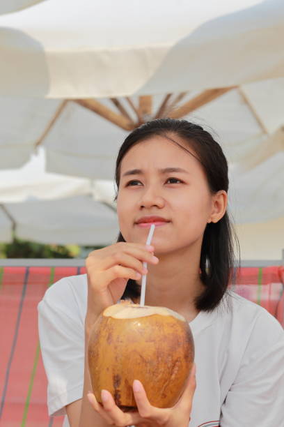 young woman at the beach in Vietnam