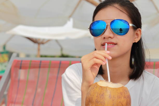 young woman at the beach in Vietnam