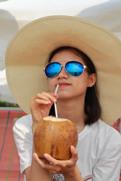 young woman at the beach in Vietnam