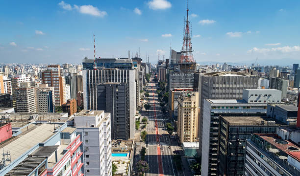 Paulista Avenue, Sao Paulo City, Brazil stock photo