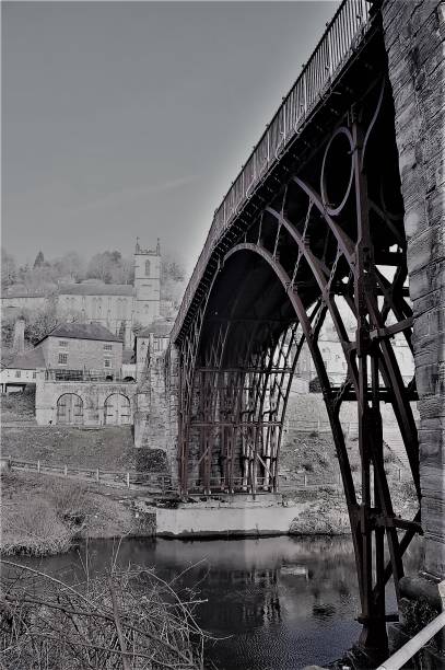 istock Ironbridge newly painted but looking as it did when it was first built in 1781.   A World Heritage site in Shropshire, England, which attracts millions of visitors each year. 1144380042