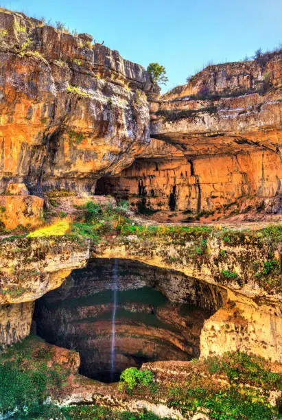 Photo of Baatara gorge sinkhole in Tannourine, Lebanon