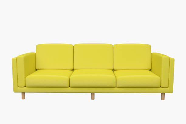 istock Sofa  leather in white background for use in graphics, photo editing, sofas, various colors, red, black, green and other colors. White background is easy to edit for interior illustration 1144382813