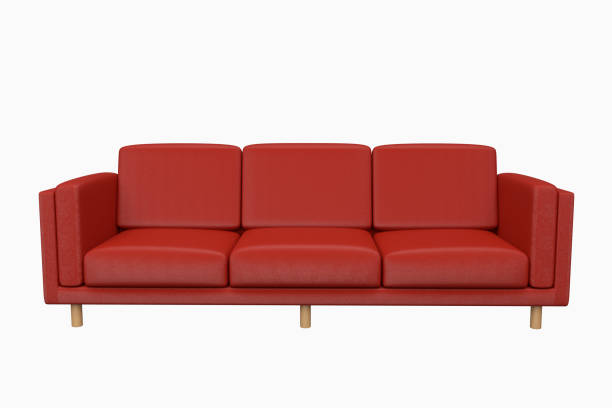 istock Sofa  leather in white background for use in graphics, photo editing, sofas, various colors, red, black, green and other colors. White background is easy to edit for interior illustration 1144382816