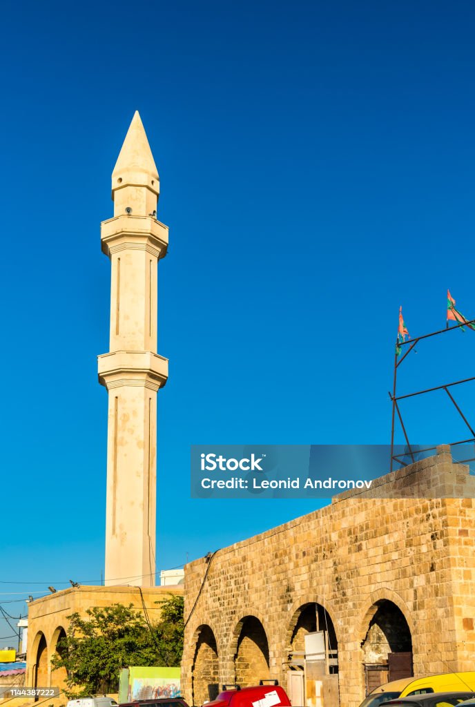 Mosquée de la mer à Sidon, Liban - Photo de Sidon libre de droits