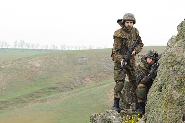 istock Soldiers on the cliff 114439154