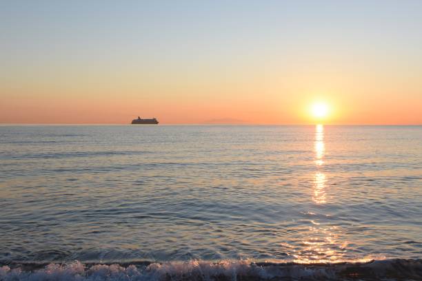 istock nice view on sea and sunrise in Corsican Islande 1144392880