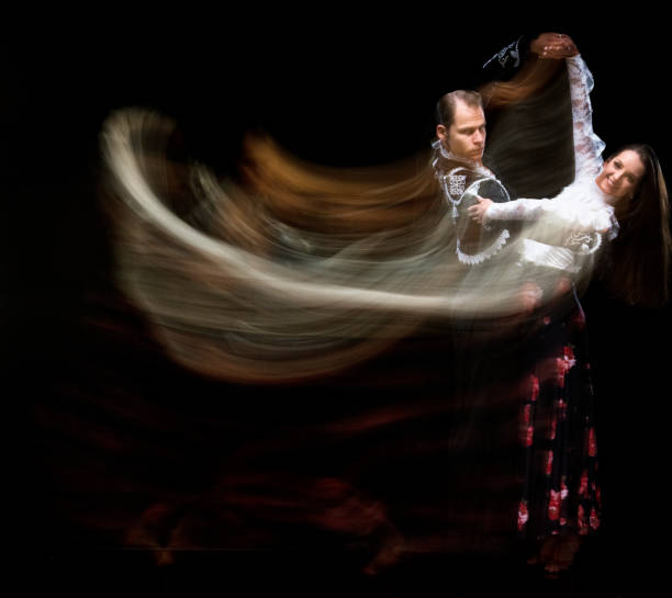 istock Attractive ballroom dancing couple 1144393185