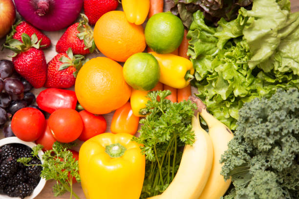 istock Healthy fruits and vegetables. 1144401008
