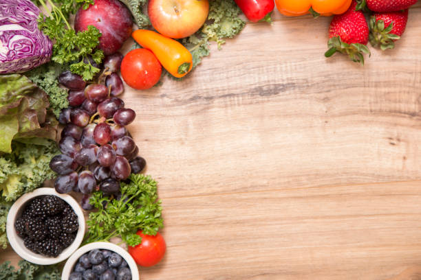 istock Healthy fruits and vegetables. 1144401075