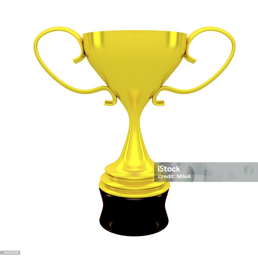 Golden trophy cup  Achievement Stock Photo