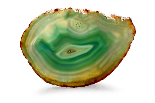 Green Agate polished - clipping path