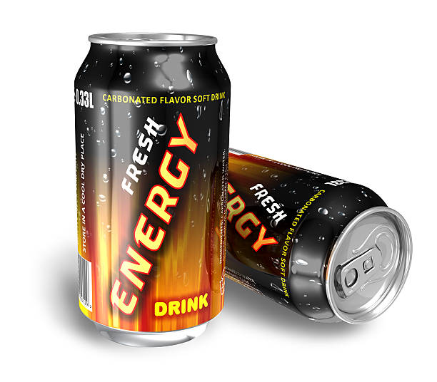 istock Unhealthy energy drinks in black and orange tin cans 114440295