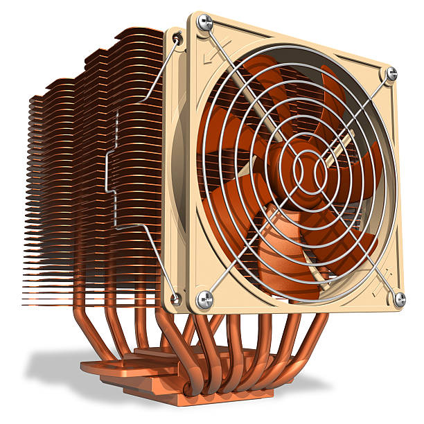istock Powerful copper CPU cooler with heatpipes 114440306