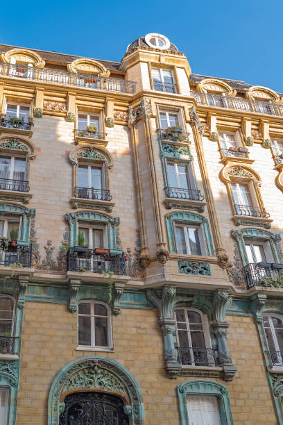 paryż, piękne drzwi - art nouveau door paris france luxury zdjęcia i obrazy z banku zdjęć