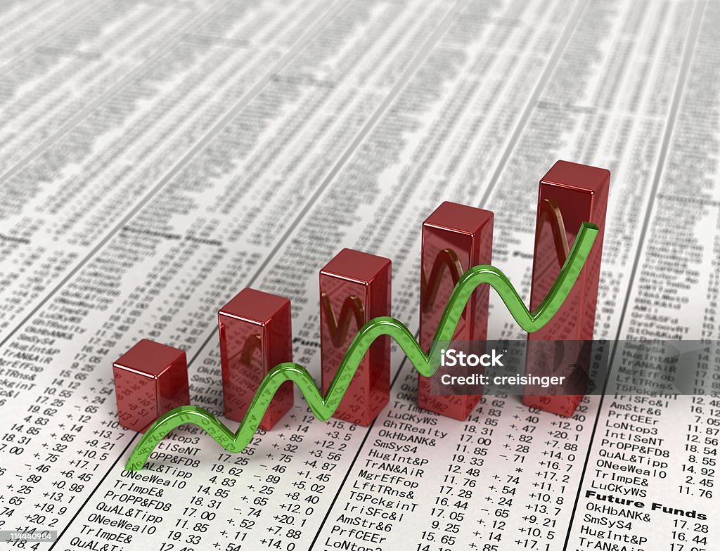 Gráfico mostrando o sucesso Financeiro - Royalty-free Gráfico Foto de stock