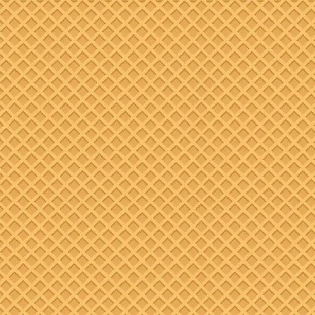 Vector illustration of Yellow wafer background. Vector