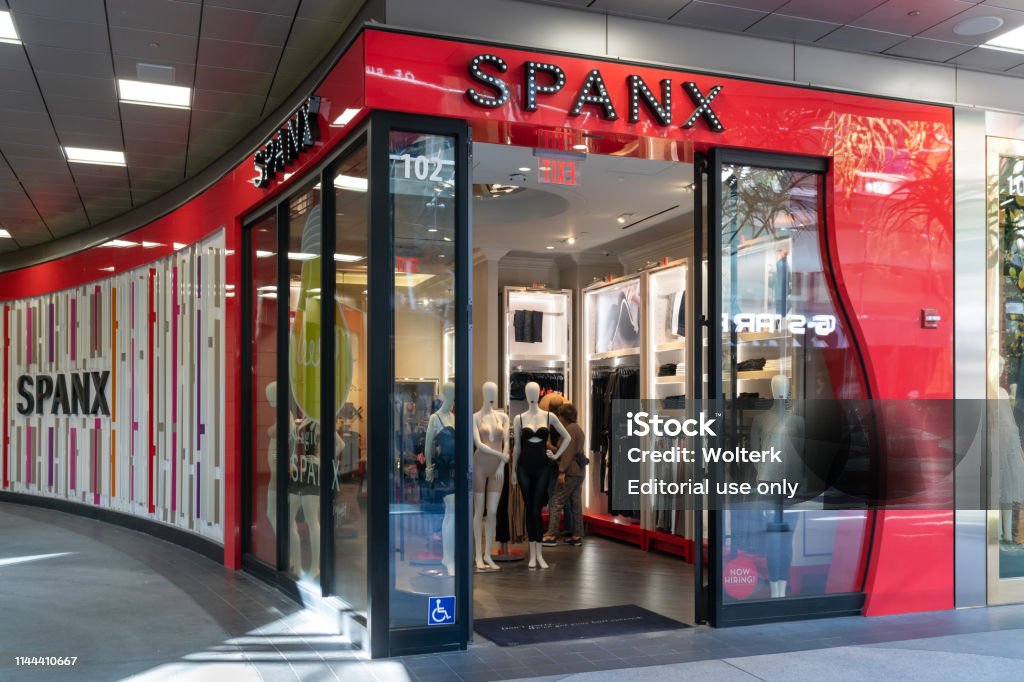 Spanx Retail Store Exterior And Trademark Logo Stock Photo