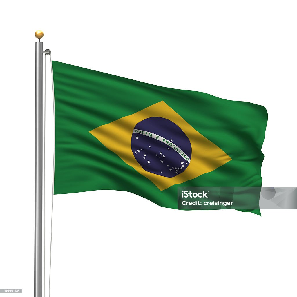 Flagge von Brasilien - Lizenzfrei Brasilianische Flagge Stock-Foto