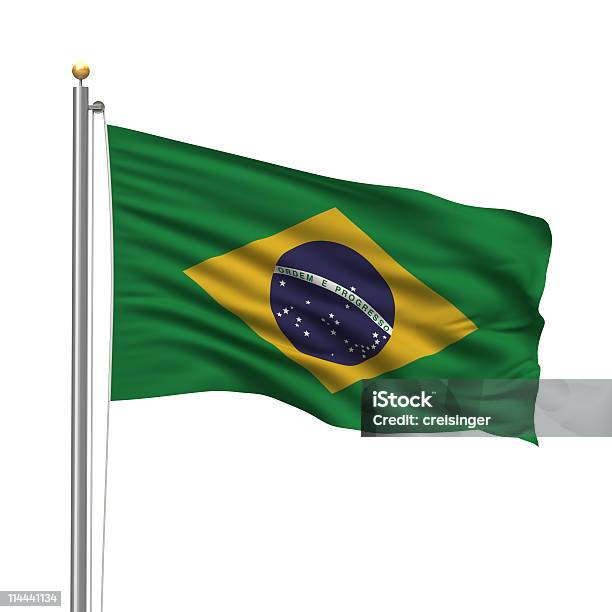 Flagge Von Brasilien Stockfoto und mehr Bilder von Brasilianische Flagge - Brasilianische Flagge, Brasilien, Farbbild