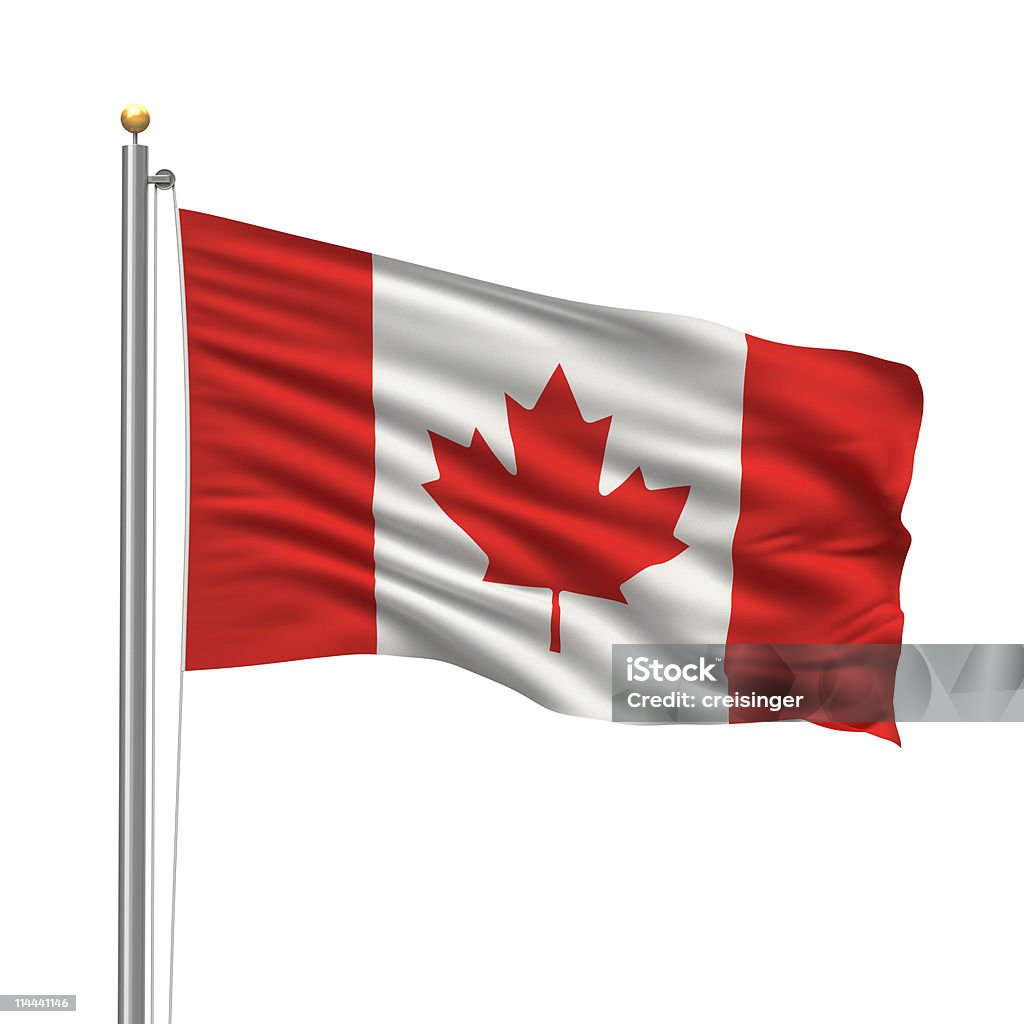 Bandiera del Canada - Foto stock royalty-free di Asta portabandiera