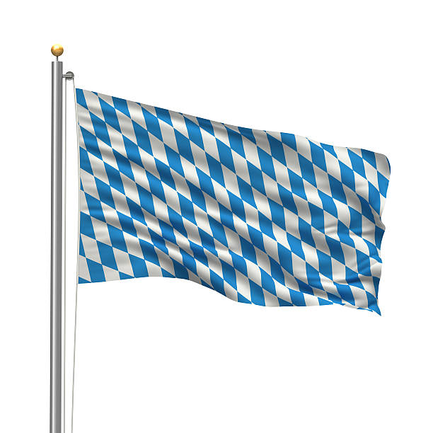 Flag of Bavaria stock photo