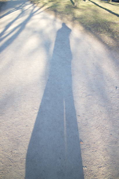 istock shadow from a man on a walkway in a park 1144412418