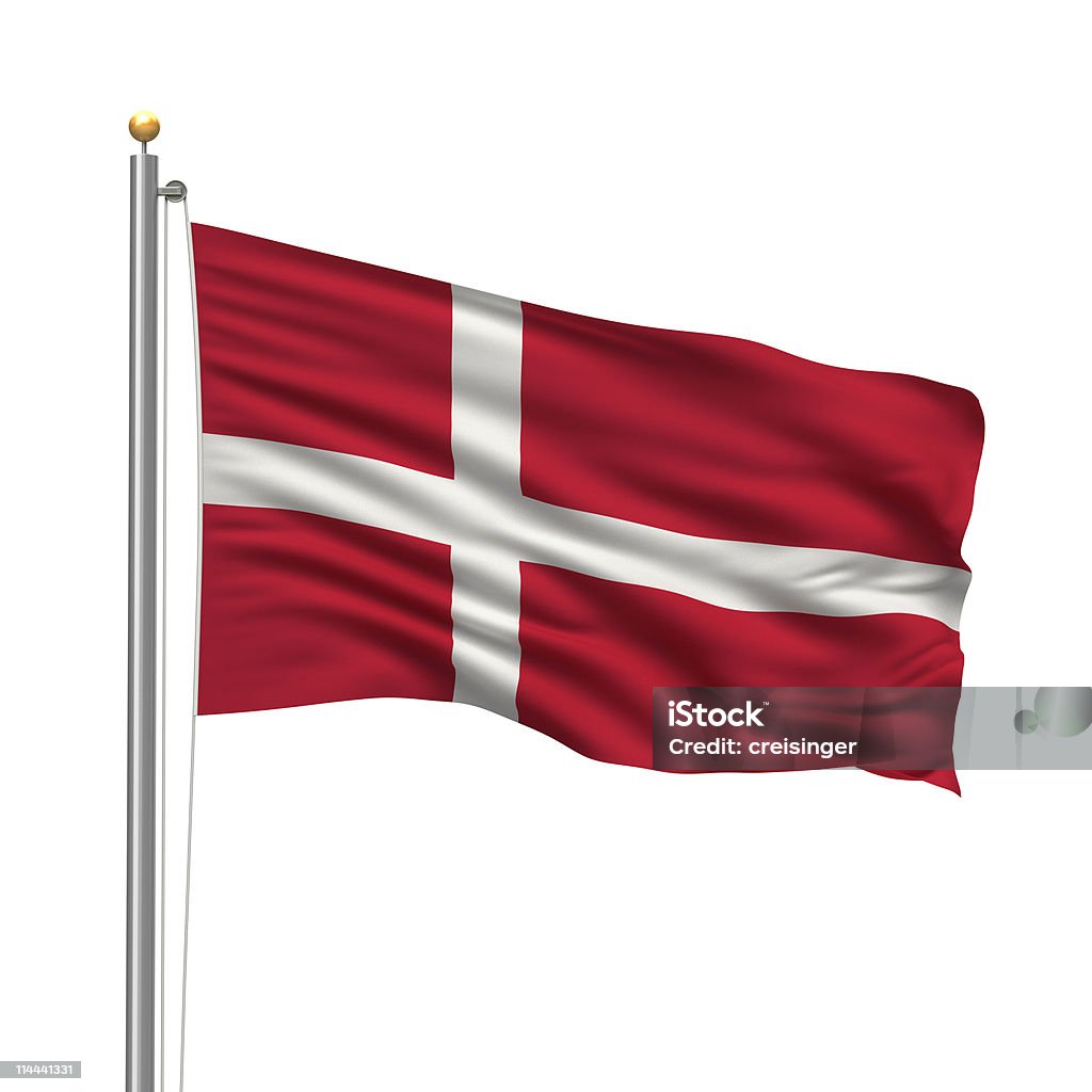 Bandeira da Dinamarca - Foto de stock de Bandeira Dinamarquesa royalty-free