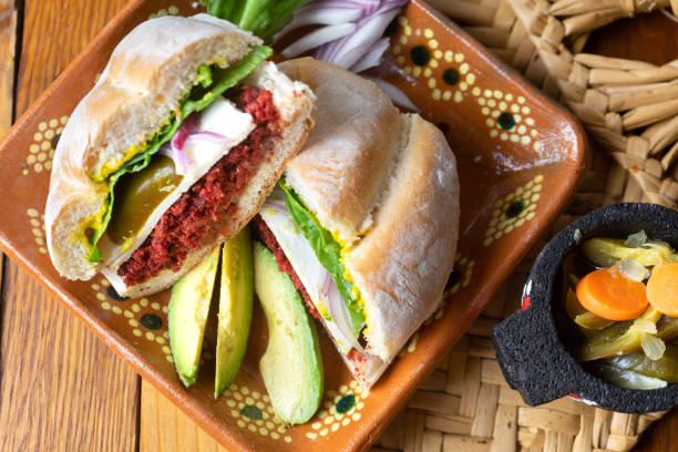 Mexican Food. Chorizo sandwich 