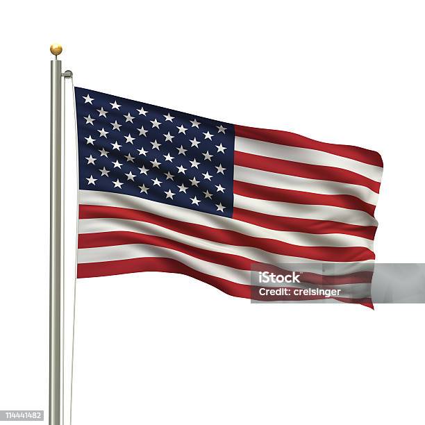 Bandera De Los Eeuu Foto de stock y más banco de imágenes de Bandera estadounidense - Bandera estadounidense, Bandera nacional, Color - Tipo de imagen