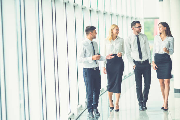 istock The business people walk in the office balcony 1144419045