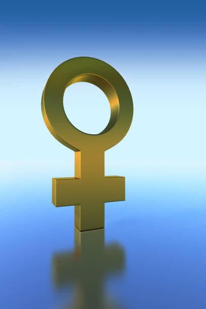istock Female Symbol against Blue 1144419080