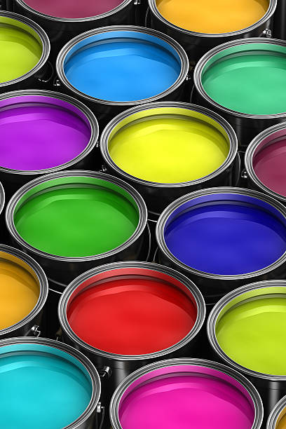 istock Colorful paint buckets 114441970