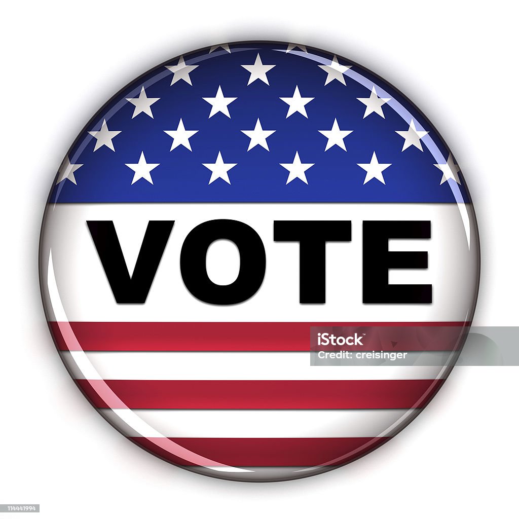 Bouton de Vote - Foto de stock de Bandera estadounidense libre de derechos