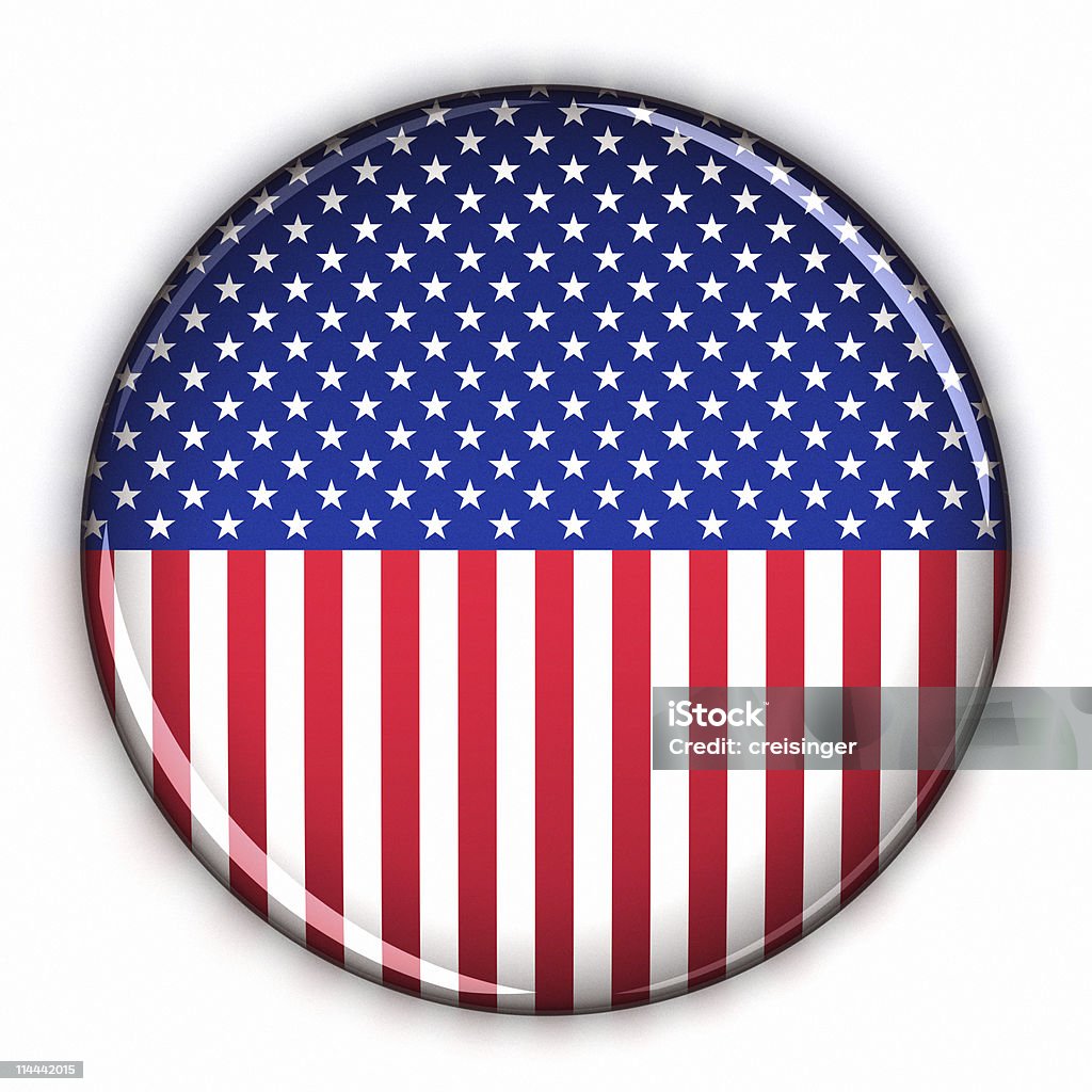 국가주의 미국 버튼 - 로열티 프리 0명 스톡 사진