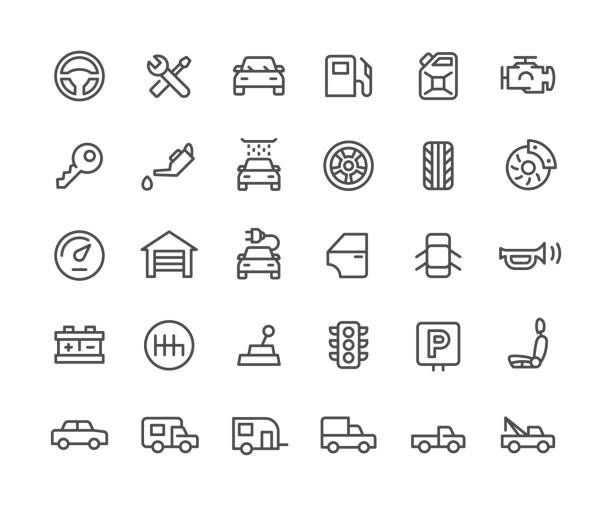 auto-service icons setzen - motor vehicle car symbol wheel stock-grafiken, -clipart, -cartoons und -symbole