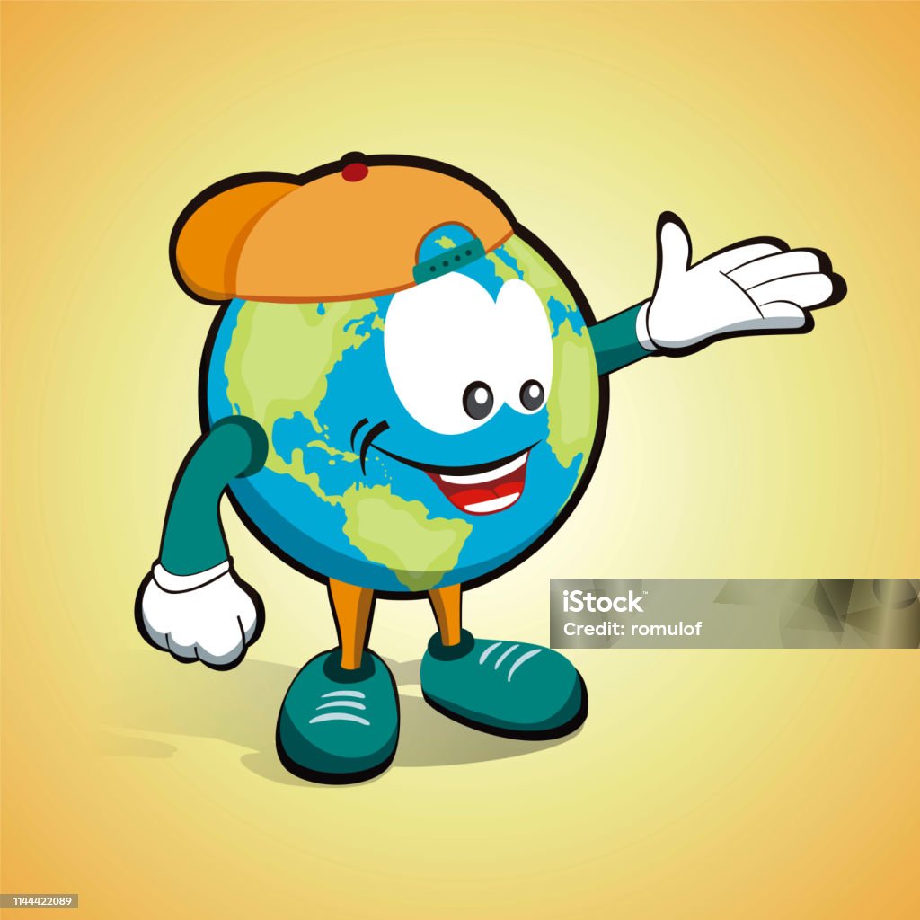 Earth Using Characters Planet Earth Character In Vector Stock Illustration - Download Image ...