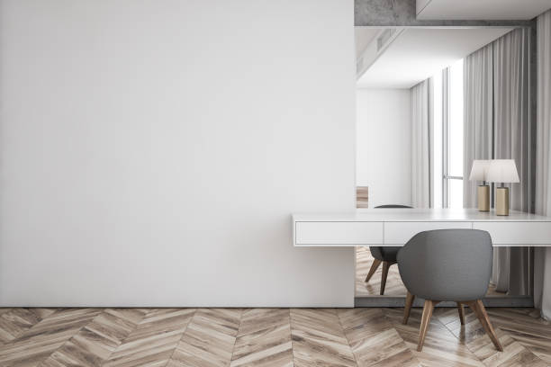 istock White living room interior with table, mock up 1144427357