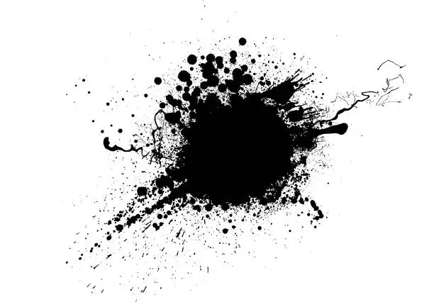 Vector illustration of Black paint splash
