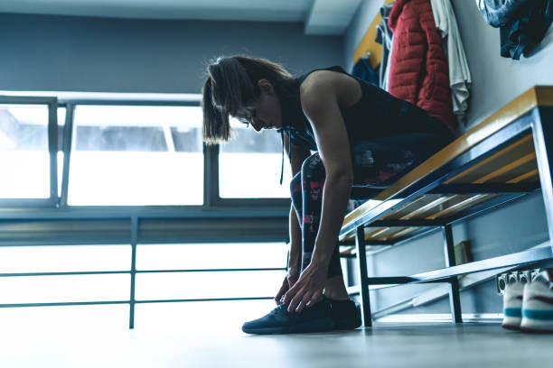 istock Female fitness trainer preparing for training session 1144429368