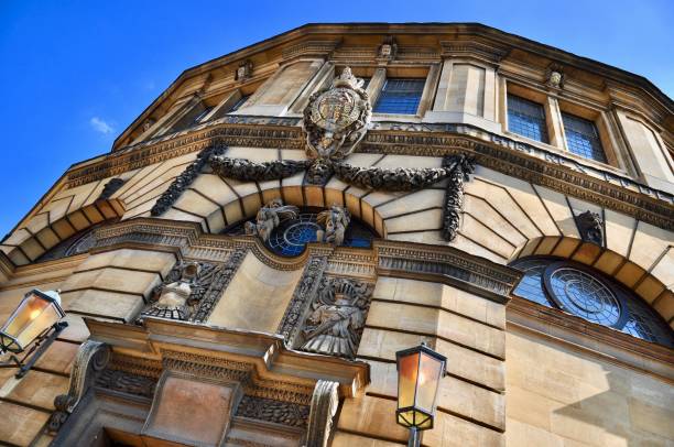 High angle view of Radcliffe Camera and cityscape on a summer afternoon.