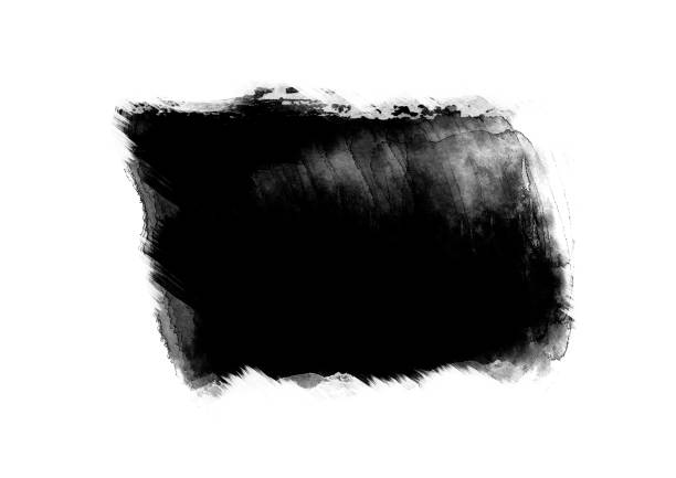 istock Black color graphic patches graphic brush strokes design effect element for background 1144440590