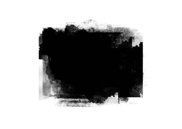 istock Black color graphic patches graphic brush strokes design effect element for background 1144440712