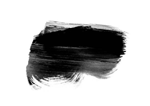istock Black color graphic patches graphic brush strokes design effect element for background 1144440738