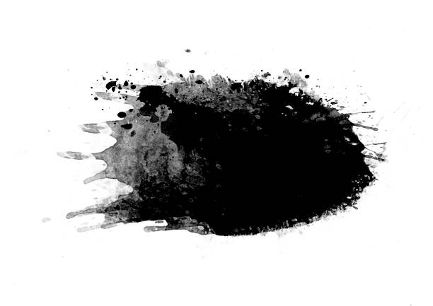 istock Black color graphic patches graphic brush strokes design effect element for background 1144440779